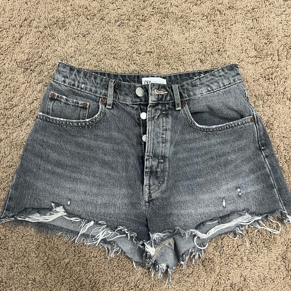 Zara High Rise Jean Shorts